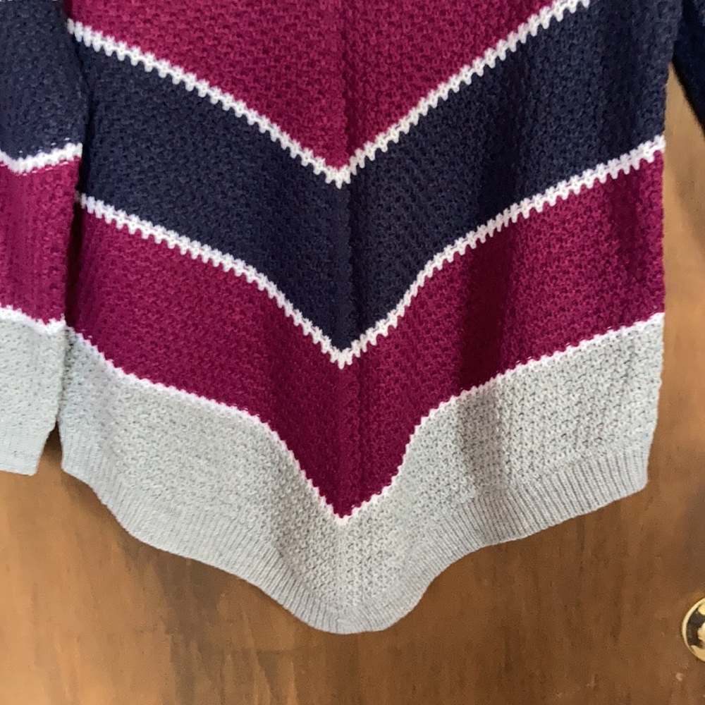 Zoe & Phoebe chevron stripe pullover sweater size 1X - Picture 7 of 17